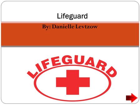 By: Danielle Levtzow Lifeguard next Job Description Lifeguards are there to ensure a safe day at the pool or beach. They prevent accidents before they.
