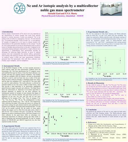 Ne and Ar isotopic analysis by a multicollector noble gas mass spectrometer Suruchi Goel and S.V.S. Murty Physical Research Laboratory, Ahmedabad – 38.