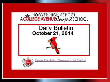 View online at:  Daily Bulletin October 21, 2014.