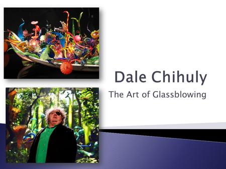 The Art of Glassblowing.  Born September 20, 1941 in Tacoma, Washington.  First melted glass and blew a bubble using glass melted in his ceramics kiln.