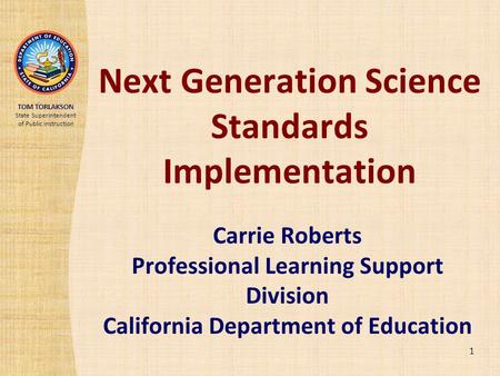 Next Generation Science Standards Implementation
