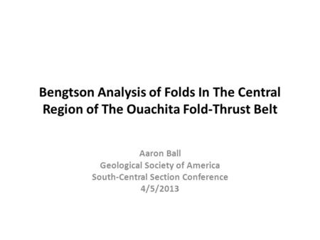 Geological Society of America South-Central Section Conference