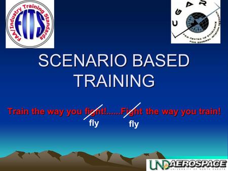 SCENARIO BASED TRAINING Train the way you fight!......Fight the way you train! fly.