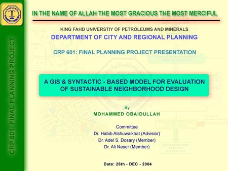 Outline of presentation 1.Introduction 2.Problem Statement 3.Objectives & Methodology 4.Literature Review 5.Development of Evaluation Model 6.Application.