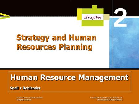 Strategy and Human Resources Planning