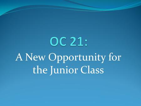 A New Opportunity for the Junior Class.  Online elective courses  Classes with students from 15 other school districts  Courses begin this spring 