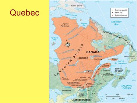 Quebec. Physical Geography Large area Straddles three physiographic regions: –Canadian Shield –Appalachia –St. Lawrence Lowlands St. Lawrence River separates.