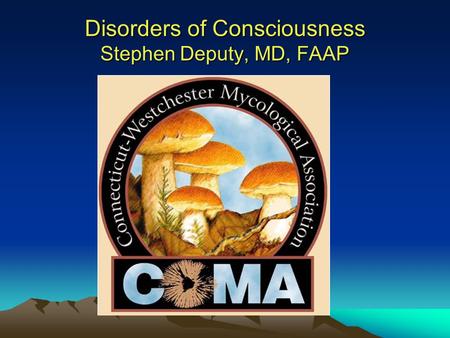 Disorders of Consciousness Stephen Deputy, MD, FAAP.