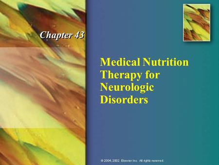 Medical Nutrition Therapy for Neurologic Disorders