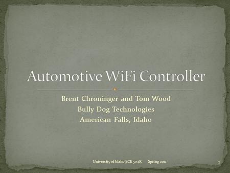 Automotive WiFi Controller