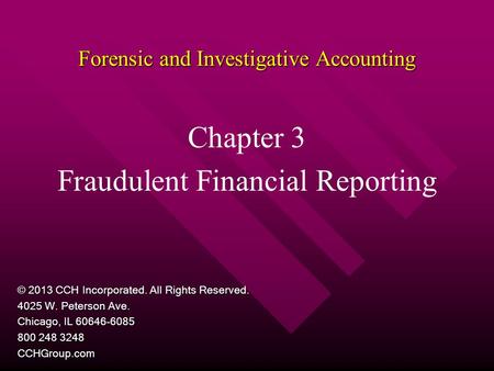 Forensic and Investigative Accounting
