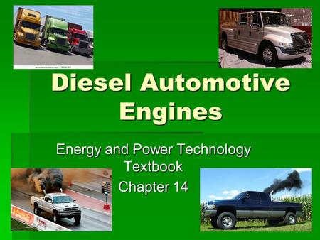 Diesel Automotive Engines
