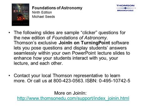 Foundations of Astronomy Ninth Edition Michael Seeds