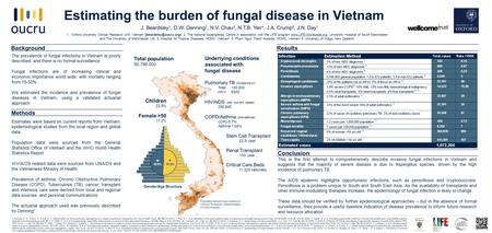 Conclusion Estimating the burden of fungal disease in Vietnam ResultsBackground Methods The prevalence of fungal infections in Vietnam is poorly described,