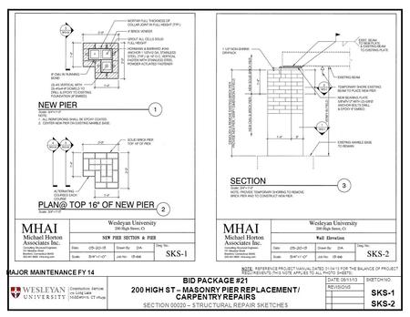 NOTE: REFERENCE PROJECT MANUAL DATED 01/04/13 FOR THE BALANCE OF PROJECT REQUIREMENTS (THIS NOTE APPLIES TO ALL PHOTO SHEETS). SKETCH NO. REVISIONS Construction.