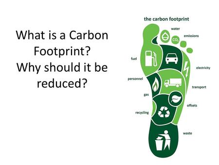 What is a Carbon Footprint? Why should it be reduced?