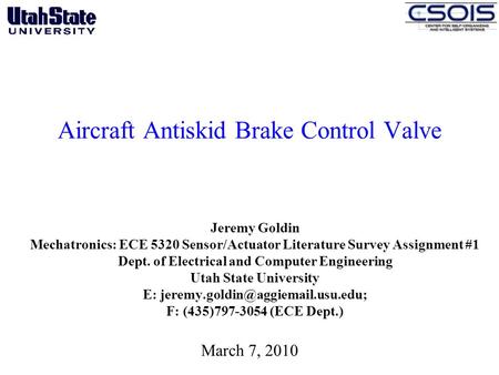 Aircraft Antiskid Brake Control Valve