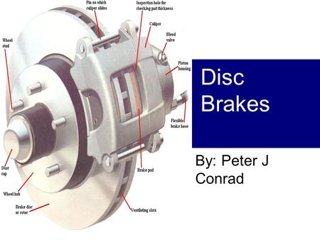 Disc Brakes By: Peter J Conrad.