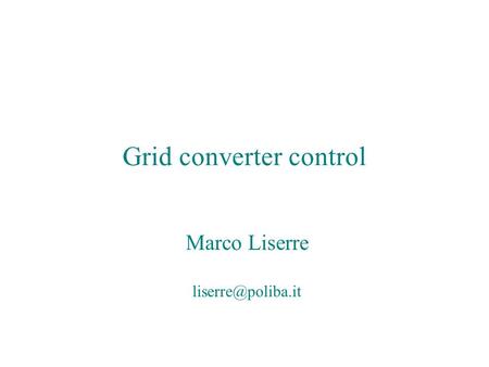 Grid converter control