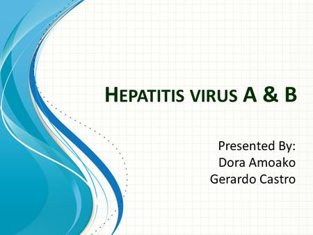 H EPATITIS VIRUS A & B Presented By: Dora Amoako Gerardo Castro.