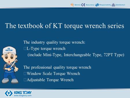 The textbook of KT torque wrench series