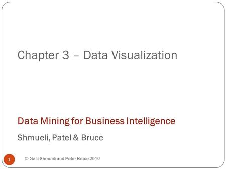Chapter 3 – Data Visualization