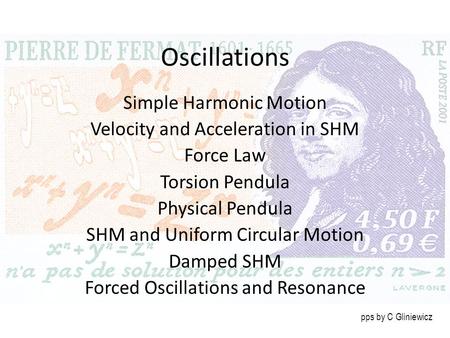 Oscillations Simple Harmonic Motion Velocity and Acceleration in SHM