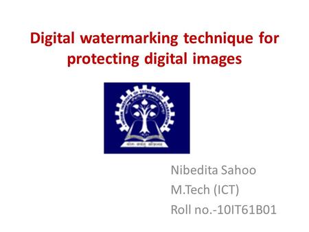 Digital watermarking technique for protecting digital images