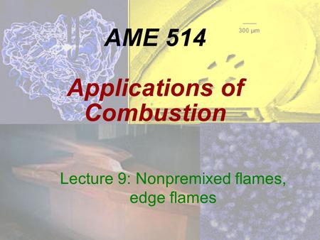 AME 514 Applications of Combustion Lecture 9: Nonpremixed flames, edge flames.