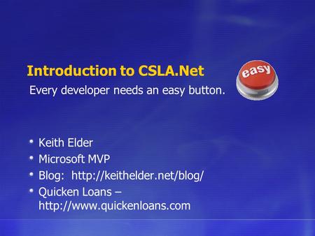 Introduction to CSLA.Net