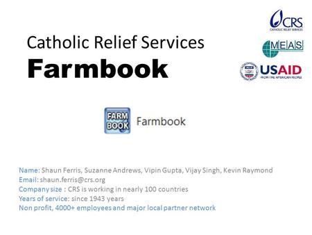 Catholic Relief Services Farmbook