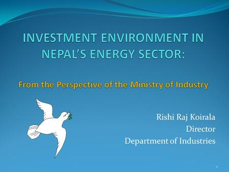 Rishi Raj Koirala Director Department of Industries