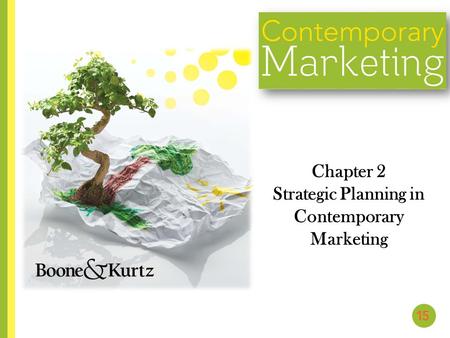 Chapter 2 Strategic Planning in Contemporary Marketing