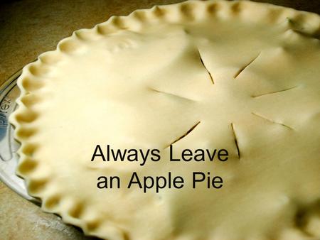 Always Leave an Apple Pie. 21st Century Education in Lutheran Schools Mission Impossible?
