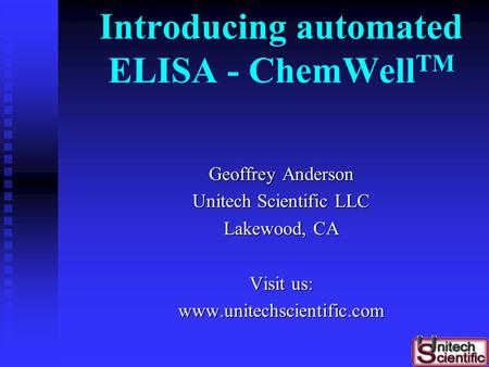 Introducing automated ELISA - ChemWellTM