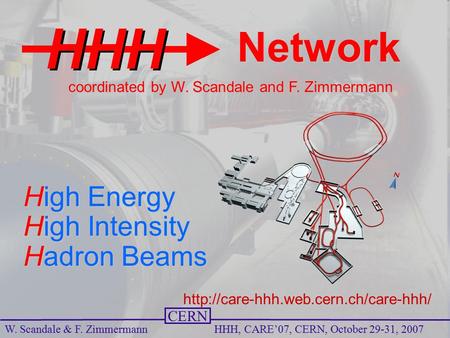 CERN W. Scandale & F. Zimmermann HHH, CARE’07, CERN, October 29-31, 2007 High Energy High Intensity Hadron Beams