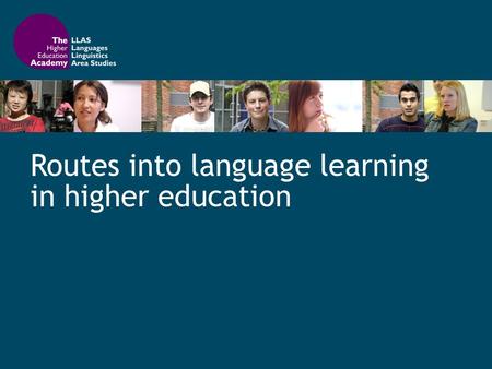 Routes into language learning in higher education.
