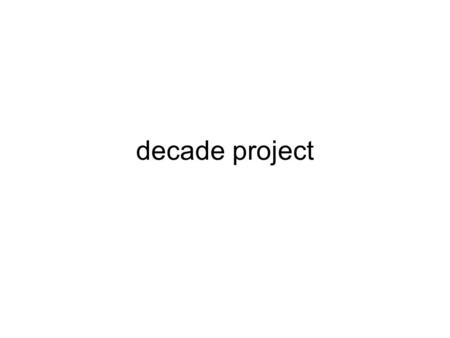 Decade project. 1890-1900 * Economics * Politics * Environment * Society & culture.