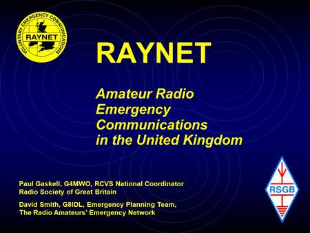 RAYNET Amateur Radio Emergency Communications in the United Kingdom