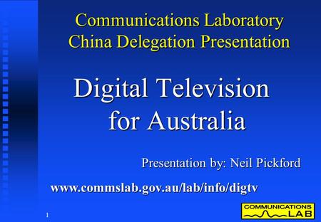 Communications Laboratory China Delegation Presentation
