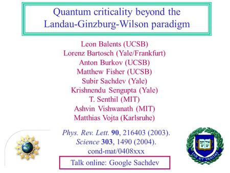Quantum criticality beyond the Landau-Ginzburg-Wilson paradigm