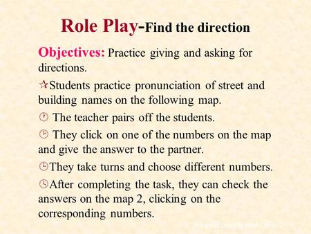 Role Play-Find the direction