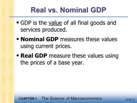 Real GDP controls for inflation