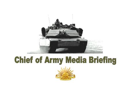 Chief of Army Media Briefing