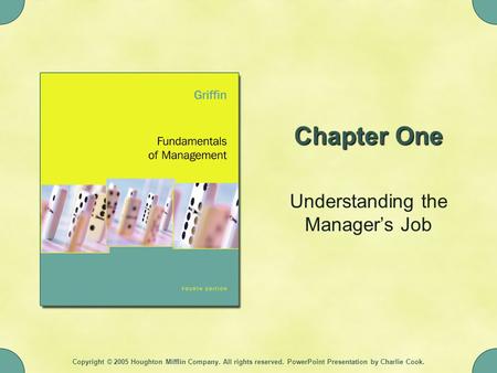 Understanding the Manager’s Job