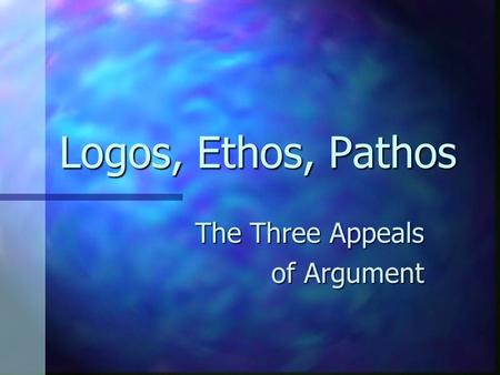The Three Appeals of Argument