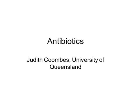 Judith Coombes, University of Queensland