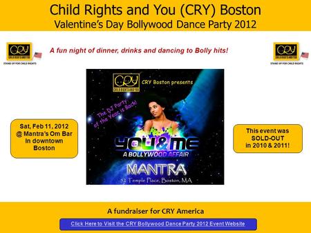 Child Rights and You (CRY) Boston