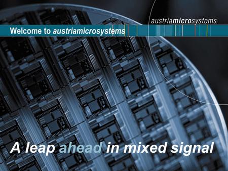 Welcome to austriamicrosystems