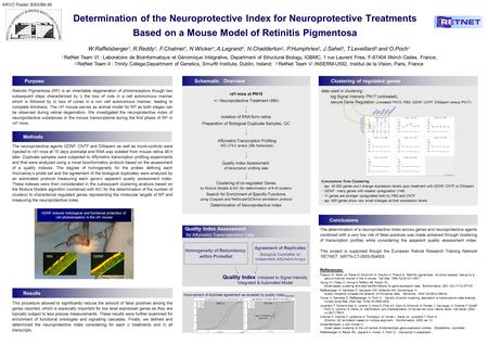 Determination of the Neuroprotective Index for Neuroprotective Treatments Based on a Mouse Model of Retinitis Pigmentosa Retinitis Pigmentosa (RP) is an.